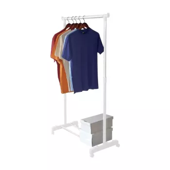 ORDINETT Deluxe stalak za odjeću bijeli 88x43x98-175cm