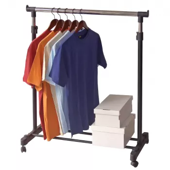 ORDINETT Deluxe stalak za odjeću bijeli 88x43x98-175cm