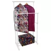 ORDINETT Deluxe Double bijeli vertikalni stalak za rublje, 88x43x98-175cm