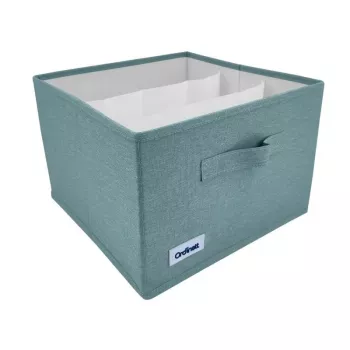 ORDINETT kutija Cube 29x29x18,5 cm kutija za odlaganje s poklopcem u mint zelenoj