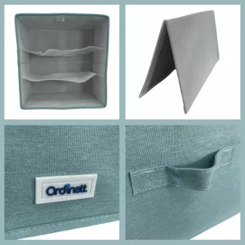 ORDINETT kutija Cube 29x29x18,5 cm kutija za odlaganje s poklopcem u mint zelenoj