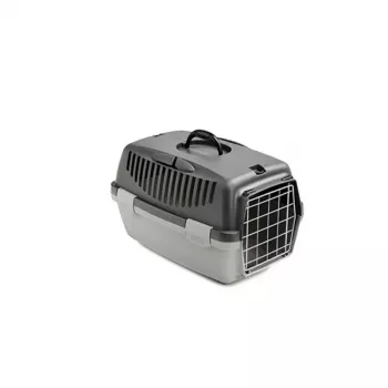 STEFANPLAST Transportna kutija Gulliver 1 s metalnim vratima 48x32x31cm tamno siva/svijetlo siva