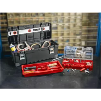 KETER DIY kutija za alat Hawk 26 s organizatorom, 66 x 28,7 x 26,6 cm, crna/crvena
