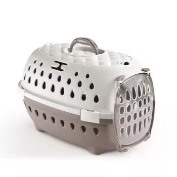 STEFANPLAST Travel Chic transportna kutija za kućne ljubimce 50x34,5x32 cm bijela/svijetlo siva
