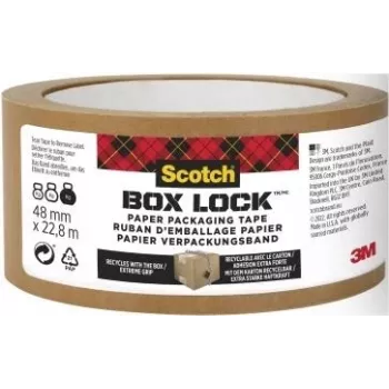 3M Scotch Box LockT papirna traka za pakiranje, 48mm x 22,8m, smeđa, 7850-23-EF-8GC