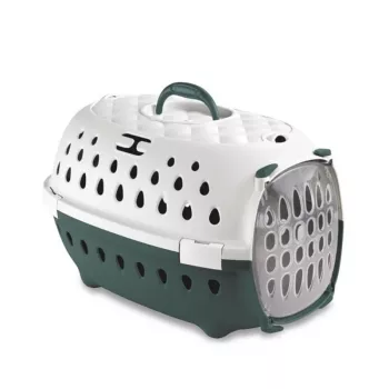 STEFANPLAST Travel Chic transportna kutija za kućne ljubimce 50x34,5x32 cm bijela/zelena