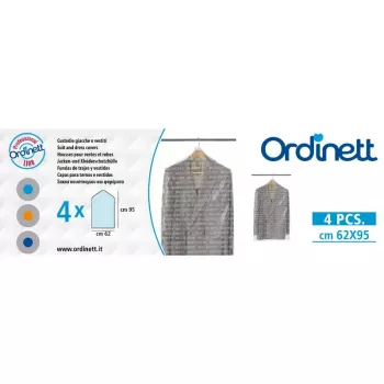 ORDINETT plastične navlake za odjeću 4 kom. 62x95cm prozirne s patentnim zatvaračem