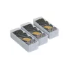 ORDINETT Top Class set organizatora 3-dijelni mali prozirna plastika stolna ladica za odlaganje 30.5x10x7.5cm