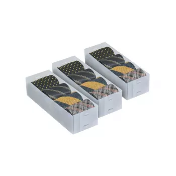ORDINETT Top Class set organizatora 3-dijelni mali prozirna plastika stolna ladica za odlaganje 30.5x10x7.5cm