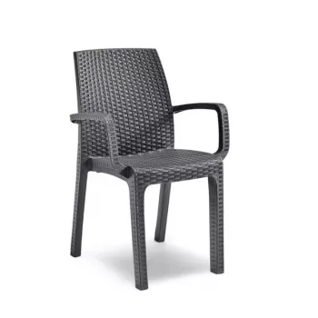BICA vrtna stolica Verona, fotelja, crna