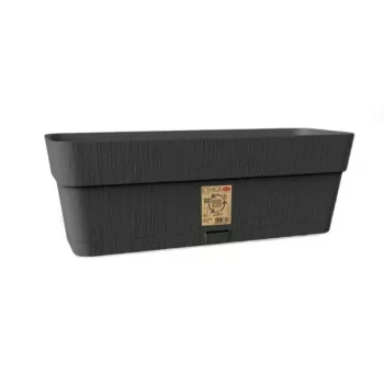 STEFANPLAST Ethica teglenica za cvijeće s podloškom 50x18x17 cm siva