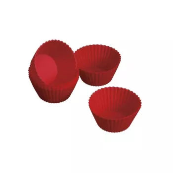 GUARDINI silikonski kalupi za cupcakes 6 kom. Juliette Ø 6,5 x 3 cm, crveni