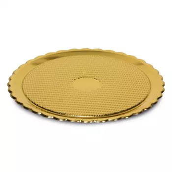 GUARDINI Easy Bake zlatni plastični pladnjevi, set od 2, Ø28cm