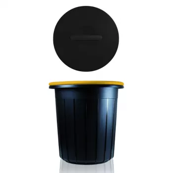 GIOSTYLE Eco Solution 16L Waste Bin Dark Grey/Yellow