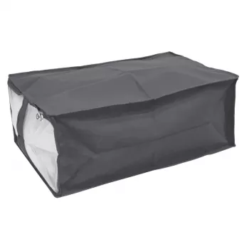 ORDINETT torba za pohranu deka 40x60x26 cm, siva - mekana netkana torba za pohranu s patentnim zatvaračem i ručkama, 62,4 L