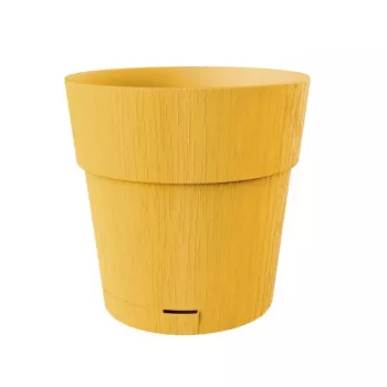 STEFANPLAST Ethica okrugla tegla za cvijeće s podmetačem, 25 cm, senf žuta