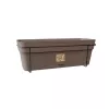 STEFANPLAST balkonski set s automatskim sustavom navodnjavanja i metalnim držačem 50x18x17cm smeđi