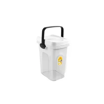 STEFANPLAST posuda za pohranu hrane za kućne ljubimce 2,5 kg 7 L 23x19x31 cm, prozirna/bijela
