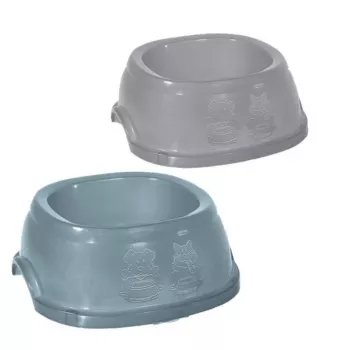 STEFANPLAST Break 4 posuda za hranu za kućne ljubimce, 2L, 28x28x10 cm, protuklizna, asortirano siva/plava