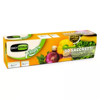 GIOSTYLE hermetičke vrećice za hranu 30 kom. (15 kom. 28.5x41cm + 15 kom. 27x34cm)