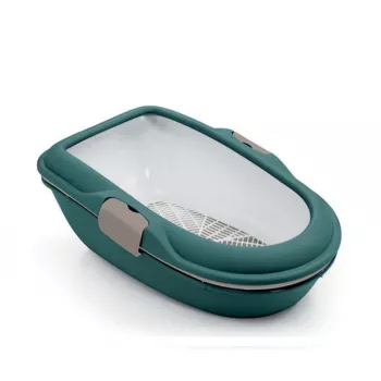 STEFANPLAST WC za mačke Furba Chic 59x39x22 cm, zeleni/svijetlosivi
