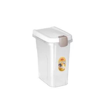 STEFANPLAST posuda za čuvanje hrane za kućne ljubimce 15L 6kg prozirna/bijela 33x22x41cm