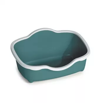 STEFANPLAST WC za mačke Tres Chic, otvoreni, 56x38,5x26 cm, bijeli/zeleni
