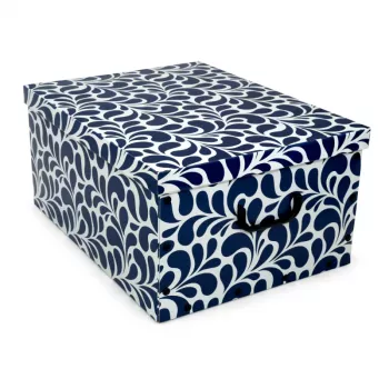ORDINETT kartonska kutija 49x39x25cm Big Box Goccia asortirana, plava/svijetlosiva/bordo crvena