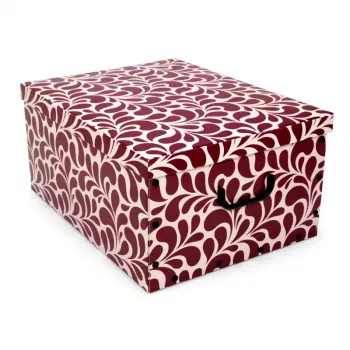 ORDINETT kartonska kutija 49x39x25cm Big Box Goccia asortirana, plava/svijetlosiva/bordo crvena