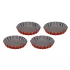 GUARDINI set kalupa za tartlete 4 kom. Rossana Ø12x1,9cm neprianjajući čelik antracit