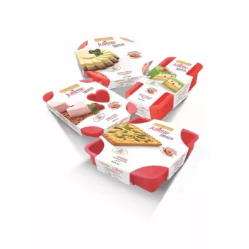 GUARDINI kalup za savarine silikon Juliette Ø24x5,5cm crveni