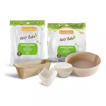 GUARDINI Easy Bake Bio okrugli papirnati kalupi za pečenje Ø34cm, bijeli, set od 2