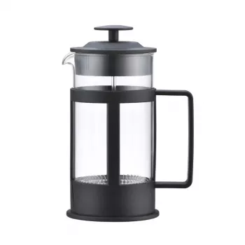 ASI COLLECTION Coffee Press GULFI M 600ml French Press, borosilikatno staklo, crna/srebrna