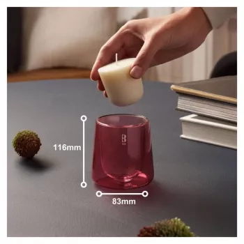 BOLSIUS Clean Light Scented Candle in Glass, Cypress & Amber, Ø95x85 mm
