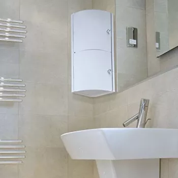 TATAY Corner Bathroom Cabinet White