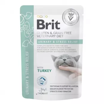 BRIT VD Urinary and Stress Relief mokra hrana za mačke u vrećici, 12x85g