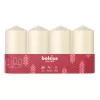 Bolsius Candle Cylinder 4 pcs Ø100x48 mm, Cream
