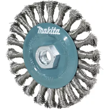 Makita D-77540 pletena čelična čašasta četka 125 mm M14, nehrđajući čelik