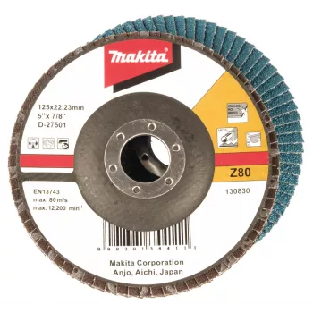Makita D-27501 lamelna brusna ploča 125mm cirkonij zrnatost 80 konusna
