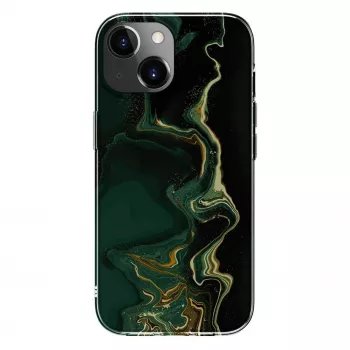 Evelatus Apple iPhone 15 PC mramor tamnozelena futrola