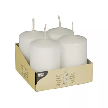 PAPSTAR Pillar Candle 8 cm White