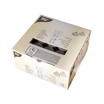 PAPSTAR Tealight Candles White 100-Pack, 38 mm Diameter, 4-Hour Burn Time, Unscented Paraffin Wax