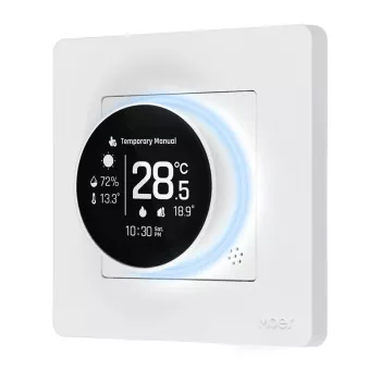 MOES ZHT-SR-GB-WH-MS ZigBee Smart Thermostat for Electric Heating, White