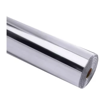 HTVRONT Chrome Metallic Self-Adhesive Film, 30.5 cm x 90 cm (Silver)