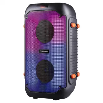 Defender BOOMER 25 prijenosni Bluetooth zvučnik s karaokama, RGB rasvjeta, TWS, FM radio, 25W, crni