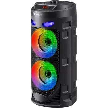 Defender CRASHBOOM 16W prijenosni Bluetooth zvučnik s karaokama, FM, LED, TWS, mikrofonom i daljinskim upravljačem - crni