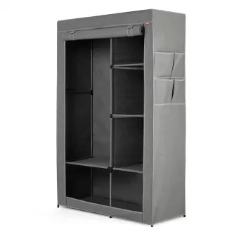 RAYEN tekstilni ormar 105 x 45 x 161 cm sivi