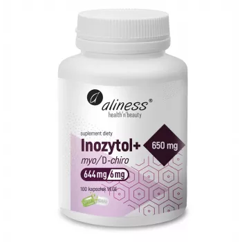 Aliness Inositol Myo/D-Chiro 650mg + B6 x 100 Vege Caps