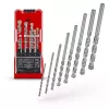 Einhell 38080 set svrdla za kamen, 8 komada, 3-10 mm, vrh od volframovog karbida, ugljični čelik