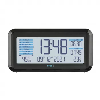 TFA Dostmann 60.2562.01.GB radio-budilica crna svijetloplava